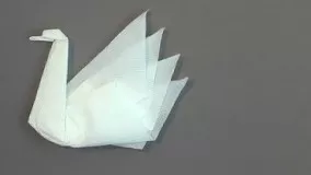 Origami Napkin Folding Swan