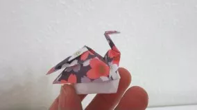 TUTORIAL - Origami Sitting Crane (Container) - Creator: Kazukuni Endo