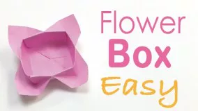 Easy☺︎ Origami Paper Flower Box Tutorial - Origami Kawaii〔#053〕