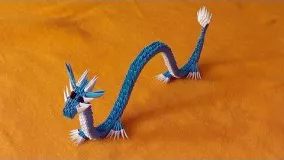 3D origami Chinese dragon tutorial Gyarados (video with a surprise ending) DIY