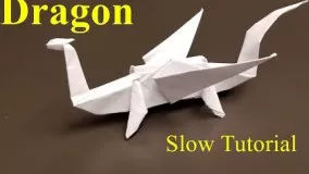 Easy Origami Dragon - How t e an Easy Origami Dragon Slow Tutorial