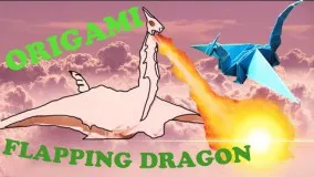 How to Make an Origami Flapping DRAGON! - Rob's World