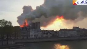 فیلم | آتش سوزی کلیسای نوتردام فرانسه (پاریس)