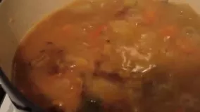 سوپ سیب زمینی شیرین با چوریتسو | فیلم آشپزی
