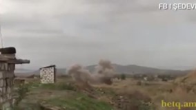 تصاویری نزدیک از حمله سنگین جمهوری آذربایجان به مواضع ارتش ارمنستان