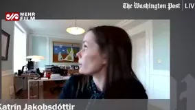 وقوع زمین لرزه هنگام مصاحبه نخست وزیر ایسلند !