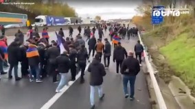 حمله ترک‌ها با چکش و چاقو به تظاهرکنندگان ارمنی در فرانسه