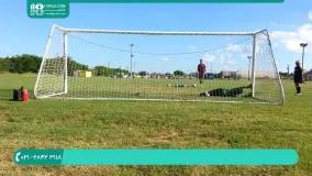 فوتبال |  تمرین حرفه ای حمله به دروازه از میانه ( عمق ) و کناره