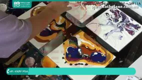 آموزش نقاشی طرح گل با رزین اپوکسی