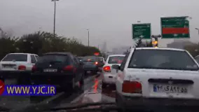 ترافیک سنگین بزرگراه همت در اولین روز تعطیلی کرونایی پایتخت