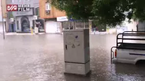 خیابان‌ های بوشهر زیر آب رفت