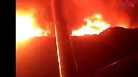 فیلم عجیب از رودخانه نفت و آتش در سرخون