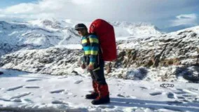 فیلم کوهنورد ۲۱ ساله اصفهانی ، قبل از بروز حادثه در دماوند