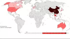 جدیدترین نقشه انتشار ویروس کرونا
