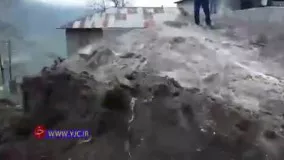 ریزش وحشتناک کوه در سوادکوه