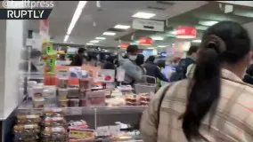 مردم وحشت زده ژاپن در صف مراکز خرید
