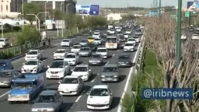 ترافیک در اتوبان همت در اولین روز کاری بعد از تعطیلات