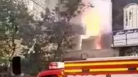 صحنه انفجار یکی از سیلندرهای گاز