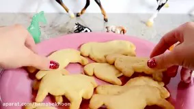 درست کردن شیرینی های بیسکویتی به شکل اسب برای بچه ها