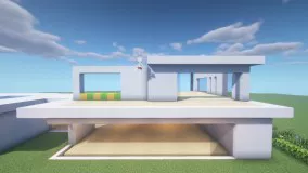 ساخت خانه ویلایی کنار آب در ماینکرافت