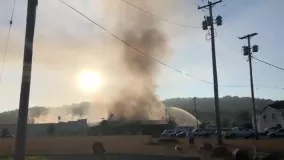 آتش‌سوزی در کارخانه فولاد در ایالت پنسیلوانیای آمریکا