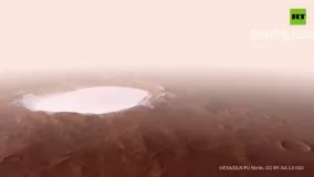 دره یخی در مریخ!