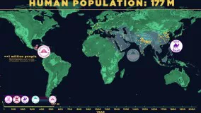 جمعیت جهان را در گذر زمان تماشا کنید