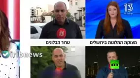 بیهوش شدن خبرنگار اسرائیلی هنگام ارسال گزارش