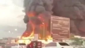 آتش سوزی مهیب در بازار شهر «عجمان»