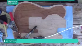 سوخته نگاری روی چوب برای تزئین گیتار