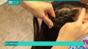آموزش بافتن مو دخترانه در بالای سر