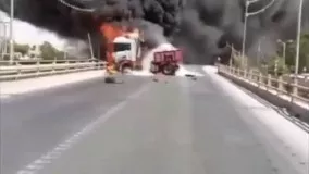فیلم آتش گرفتن مهیب در خوزستان