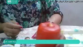 ساخت شمع استوانه ای با رایحه ی میوه پرتقال