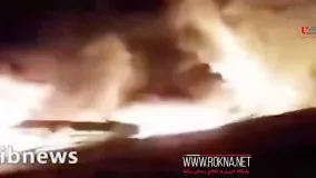 فیلم از فاجعه سقوط هواپیمای اوکراینی در حاشیه جاده اصلی