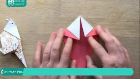 طرز ساخت اوریگامی پرنده به صورت فانتزی