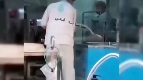حرکات زننده یک شاگرد نانوایی در تهران ؛ او دستگیر شد