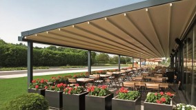 حقانی 09380039391-زیباترین ایده سقف متحرک رستوران بام- فروش سقف برقی کافه رستوران ایتالیایی