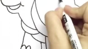 آموزش نقاشی حیوانات | نقاشی لاک پشت برای کودکان