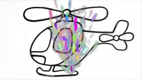 آموزش نقاشی برای کودکان _ نقاشی هلیکوپتر