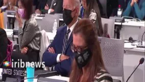 چرت بایدن در افتتاحیه  اجلاس تغییرات آب و هوایی