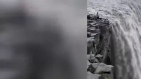 نمایی شگفت‌ انگیز از آبشار «دتیفوس» ایسلند