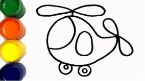 آموزش نقاشی آسان و زیبا برای کودکان | نقاشی هلیکوپتر