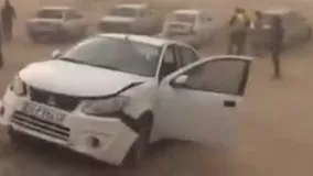 تصادف چندین خودرو در جاده شیراز - اصفهان