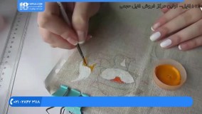 نقاشی روی پارچه-کشیدن روباه عروسکی روی پارچه