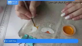 نقاشی روی پارچه - کشیدن روباه عروسکی روی پارچه