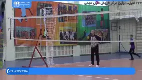 والیبال به کودکان- آموزش ضربه زدن و عبور توپ و حمله کردن به کمک تجهیزات