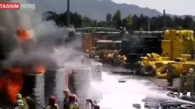 آتش‌ سوزی در یک بارانداز بزرگ کالا در تهران