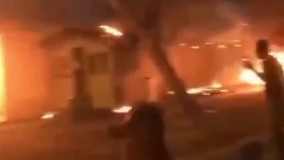 انتشار ویدئویی از آتش ‎زدن دیوار خارجی کنسولگری ایران در کربلا