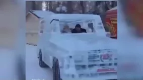 خودرو عجیب ساخته شده از یخ