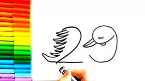 آموزش نقاشی کودکانه ‌- نقاشی اردک با مهارت فوق العاده هنری
